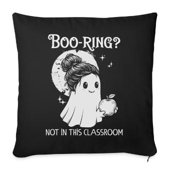 Funny Teacher Skeleton Halloween Classroom - Sofa pillowcase 17,3'' x 17,3'' (45 x 45 cm) - black - Front