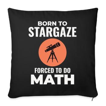 Amateur d’astronomie Math Design - Housse de coussin décorative 45 x 45 cm - noir - Devant