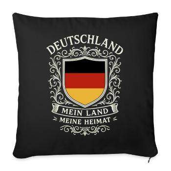 Germany - My Country - My Home - Sofa pillowcase 17,3'' x 17,3'' (45 x 45 cm) - black - Front