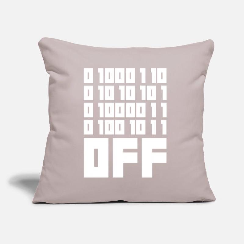 Binary Code F**k OFF – Humour Nerd & Geek Code Housse de coussin décorative 45 x 45 cm