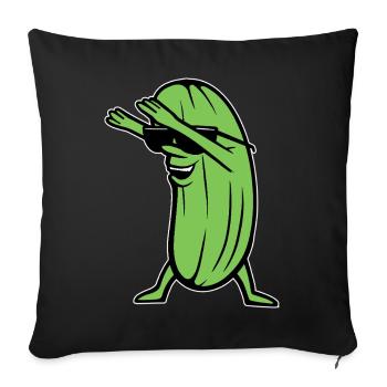 Dabbing Concombre Dabbing Dab Danse Hip-Hop Danse Pose - Housse de coussin décorative 45 x 45 cm - noir - Devant