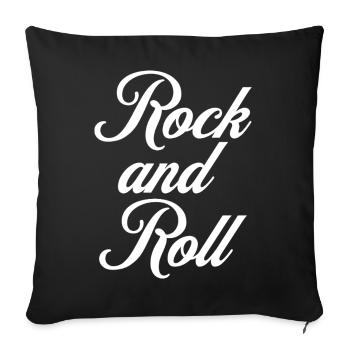 Rock and Roll Script Vintage - Sofa pillowcase 17,3'' x 17,3'' (45 x 45 cm) - black - Front