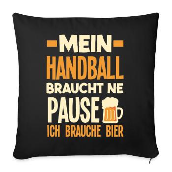 Handball Joueurs Handball Handball Cadeaux - Housse de coussin décorative 45 x 45 cm - noir - Devant
