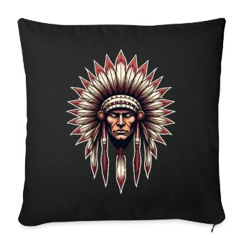Illustration de la coiffe de chef - Housse de coussin décorative 45 x 45 cm - noir - Devant
