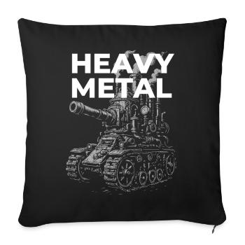 Bauplan für Schwermetall-Panzer - Sofakissenbezug 45 x 45 cm - Schwarz - Vorne
