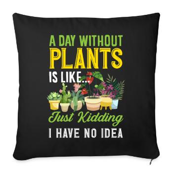 Garden & Plant Lovers Gifts - Sofa pillowcase 17,3'' x 17,3'' (45 x 45 cm) - black - Front