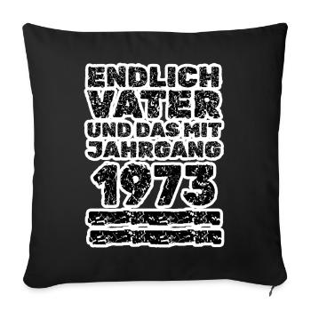 1973 - Sofa pillowcase 17,3'' x 17,3'' (45 x 45 cm) - black - Front