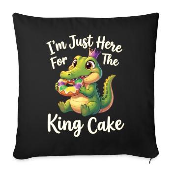 King Cake Mardi Gras Aligator - Sofa pillowcase 17,3'' x 17,3'' (45 x 45 cm) - black - Front