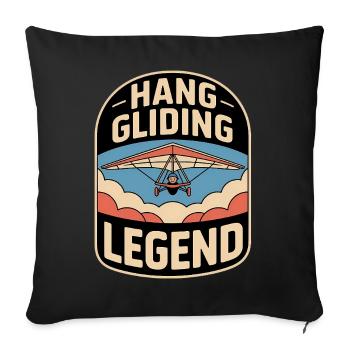 Hang gliders hang gliders Air sports enthusiasts - Sofa pillowcase 17,3'' x 17,3'' (45 x 45 cm) - black - Front