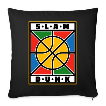 Slam Dunk Basketball - Sofa pillowcase 17,3'' x 17,3'' (45 x 45 cm) - black - Front