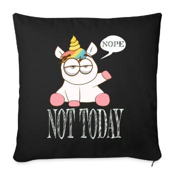 Slumbering Unicorn Not Today - Sofa pillowcase 17,3'' x 17,3'' (45 x 45 cm) - black - Front