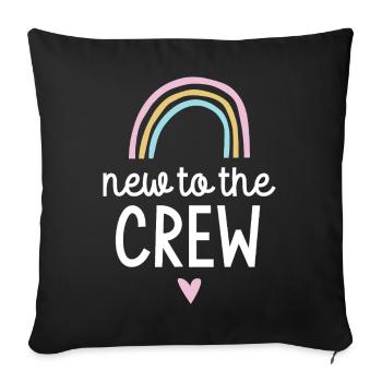 Nouvelle dans l’équipe : Cadeau de bébé 2026 : grossesse - Housse de coussin décorative 45 x 45 cm - noir - Devant