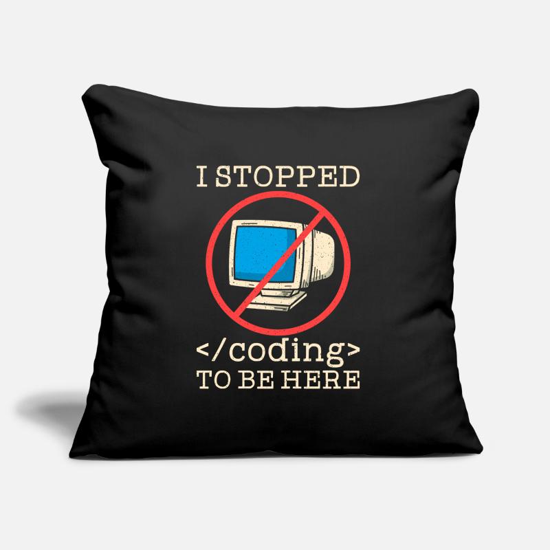 Coding funny saying programmer Sofa pillowcase 17,3'' x 17,3'' (45 x 45 cm)