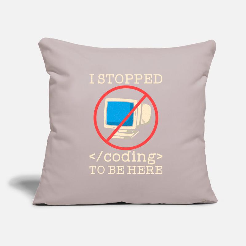 Coding funny saying programmer Sofa pillowcase 17,3'' x 17,3'' (45 x 45 cm)