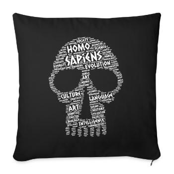 Homo Sapiens Cloud - Sofa pillowcase 17,3'' x 17,3'' (45 x 45 cm) - black - Front