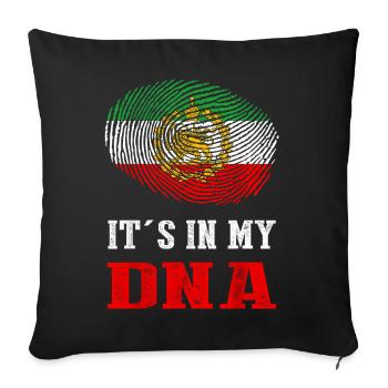 DNA Iran Flag - Sofa pillowcase 17,3'' x 17,3'' (45 x 45 cm) - black - Front