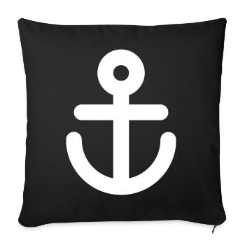 Sail - Sofa pillowcase 17,3'' x 17,3'' (45 x 45 cm) - black - Front