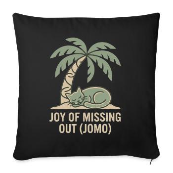 Jomo - Housse de coussin décorative 45 x 45 cm - noir - Devant