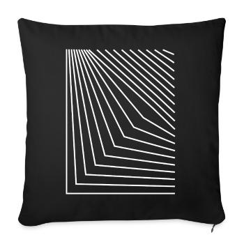Geometric Radial Line Pattern - Sofa pillowcase 17,3'' x 17,3'' (45 x 45 cm) - black - Front