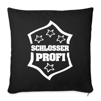 Schlosser - Sofakissenbezug 45 x 45 cm - Schwarz - Vorne