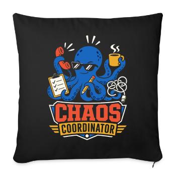 Chaos Coordinator Oktopus - Sofakissenbezug 45 x 45 cm - Schwarz - Vorne