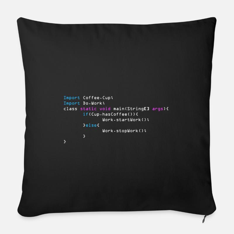 C++ Programmierer - Sofakissenbezug 45 x 45 cm - Schwarz