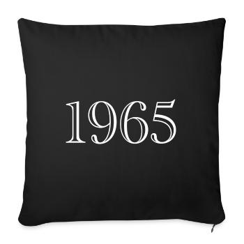 1965 - cadeau née en 1965 - Housse de coussin décorative 45 x 45 cm - noir - Devant
