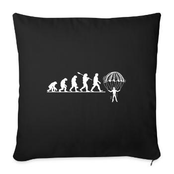 Evolution Parachute - Sofa pillowcase 17,3'' x 17,3'' (45 x 45 cm) - black - Front