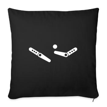 Flipper Jeu d'arcade - Housse de coussin décorative 45 x 45 cm - noir - Devant