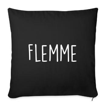 Flemme, Ausdruck, Wort, Phrase, Emotion, Text - Sofakissenbezug 45 x 45 cm - Schwarz - Vorne