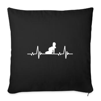 Pregnant - Pregnant Woman Gift - Pregnancy Gift - Sofa pillowcase 17,3'' x 17,3'' (45 x 45 cm) - black - Front