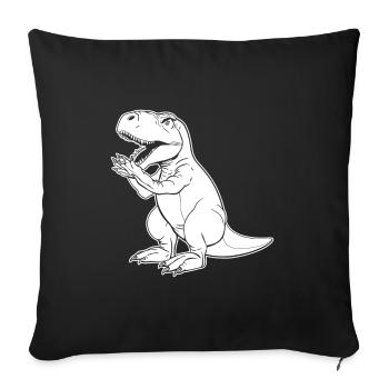 Christianisme chrétien T Rex - Housse de coussin décorative 45 x 45 cm - noir - Devant