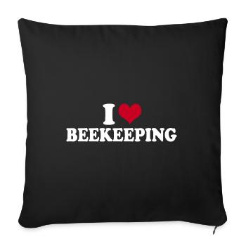 I Love Beekeeping Bienenzucht Imker - Sofakissenbezug 45 x 45 cm - Schwarz - Vorne