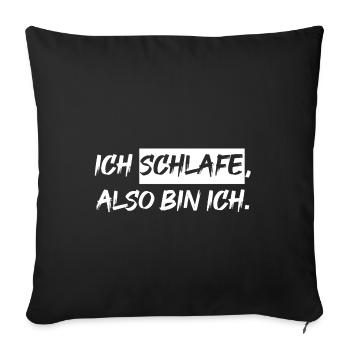 Schlafen - Sofakissenbezug 45 x 45 cm - Schwarz - Vorne
