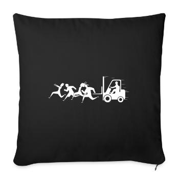Forklift Certified - Truck Driver - Sofa pillowcase 17,3'' x 17,3'' (45 x 45 cm) - black - Front