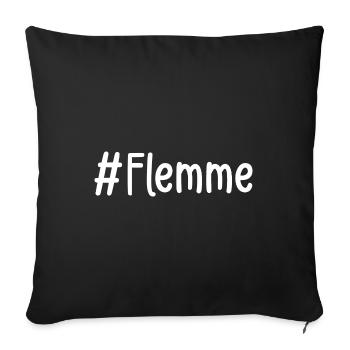 Flemme, Ausdruck, Wort, Phrase, Emotion, Text - Sofakissenbezug 45 x 45 cm - Schwarz - Vorne