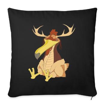 Palatine mythical creature Elwetritsche - Sofa pillowcase 17,3'' x 17,3'' (45 x 45 cm) - black - Front