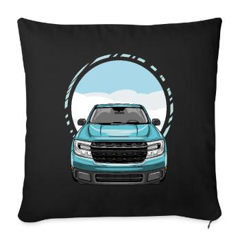 Pickup front view - Sofa pillowcase 17,3'' x 17,3'' (45 x 45 cm) - black - Front