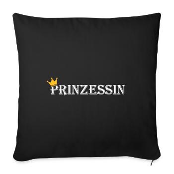 Prinzessin - Sofakissenbezug 45 x 45 cm - Schwarz - Vorne