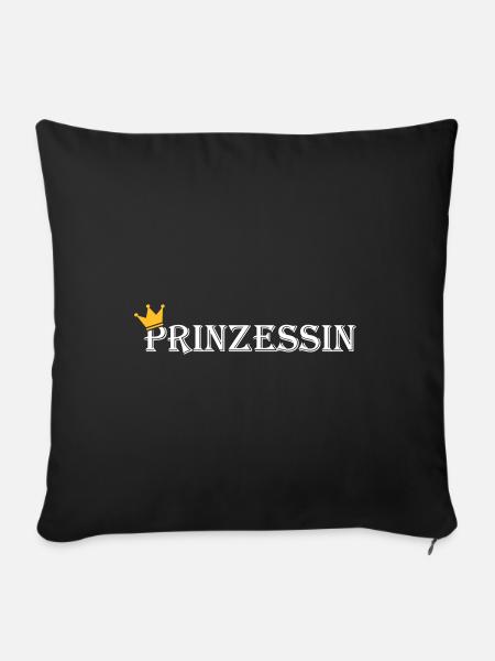 Prinzessin - Sofakissenbezug 45 x 45 cm - Schwarz