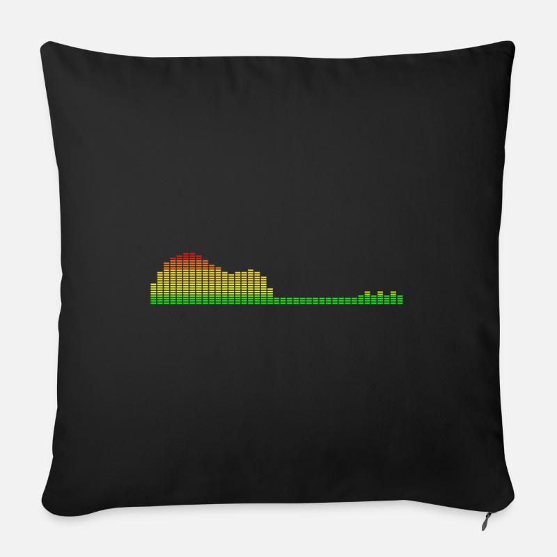 Gitarren-Shape-Equalizer - Sofakissenbezug 45 x 45 cm - Schwarz