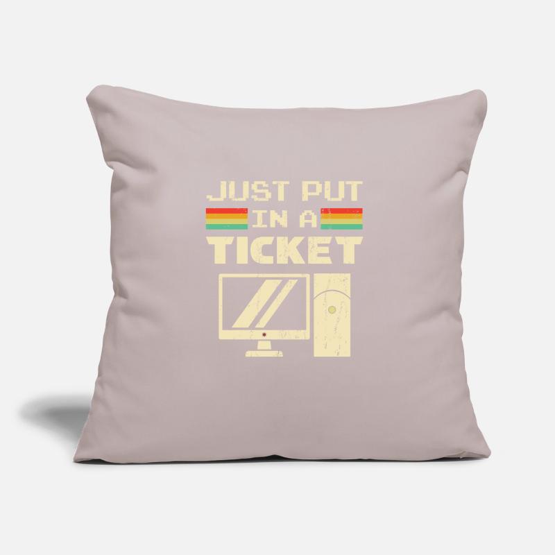 Mettez simplement un ticket pour le service d'assistance et le support technique Housse de coussin décorative 45 x 45 cm