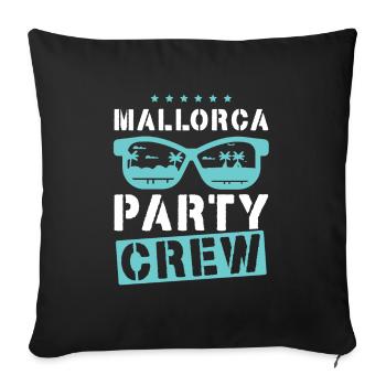 Mallorca Party Crew - Housse de coussin décorative 45 x 45 cm - noir - Devant