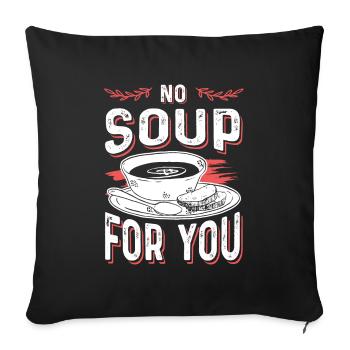 suppe lecker - Sofakissenbezug 45 x 45 cm - Schwarz - Vorne
