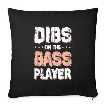 bass bass player - Sofa pillowcase 17,3'' x 17,3'' (45 x 45 cm) - black - Front