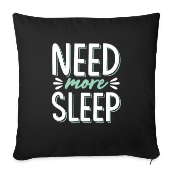 Il faut dormir - Housse de coussin décorative 45 x 45 cm - noir - Devant