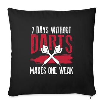 darts sport - Sofa pillowcase 17,3'' x 17,3'' (45 x 45 cm) - black - Front