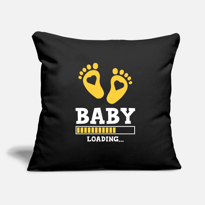 bébé loading spruch Housse de coussin décorative 45 x 45 cm