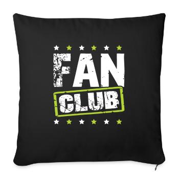 Fan Club - Sofa pillowcase 17,3'' x 17,3'' (45 x 45 cm) - black - Front