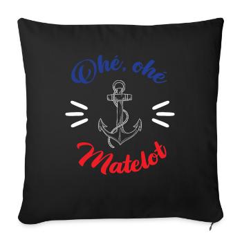 Ohé Ohé Matelot - Housse de coussin décorative 45 x 45 cm - noir - Devant